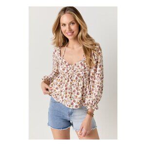 Eveleen Floral Print Blouse